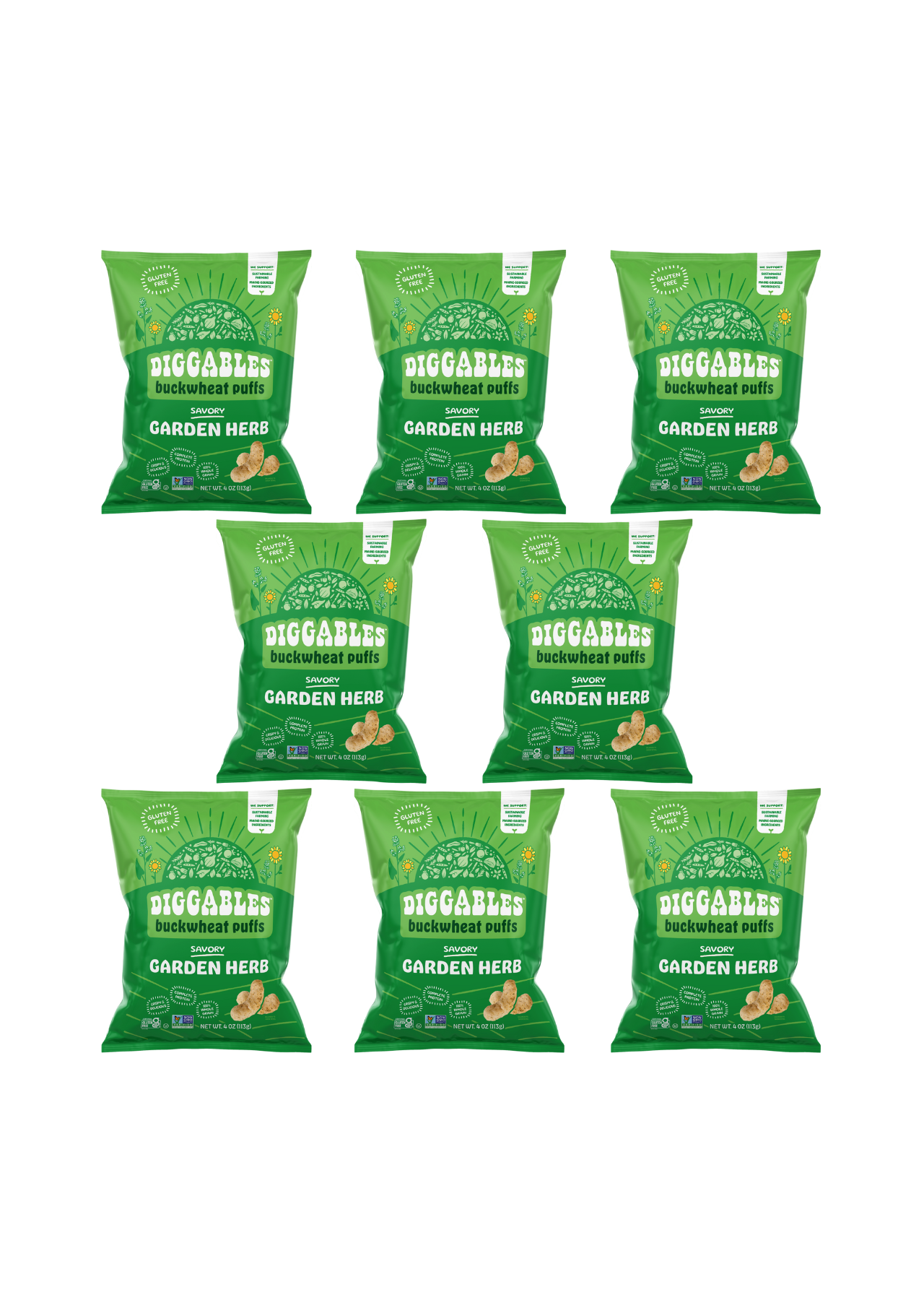 Diggables Garden Herb Buckwheat Puffs