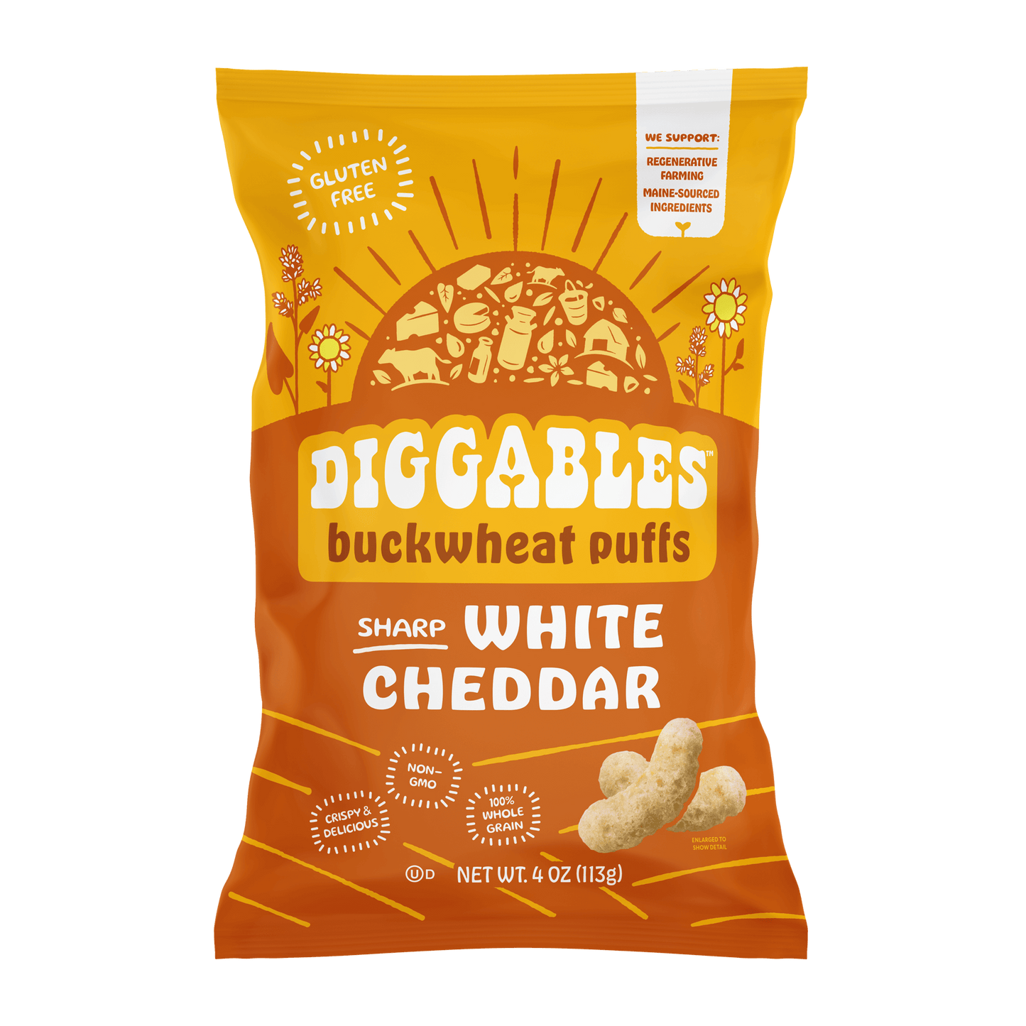 Sharp White Cheddar Buckwheat Puffs