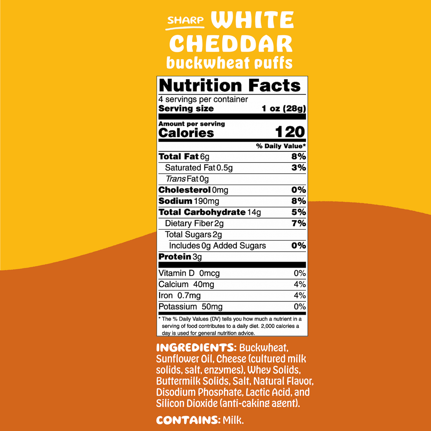 Sharp White Cheddar Buckwheat Puffs